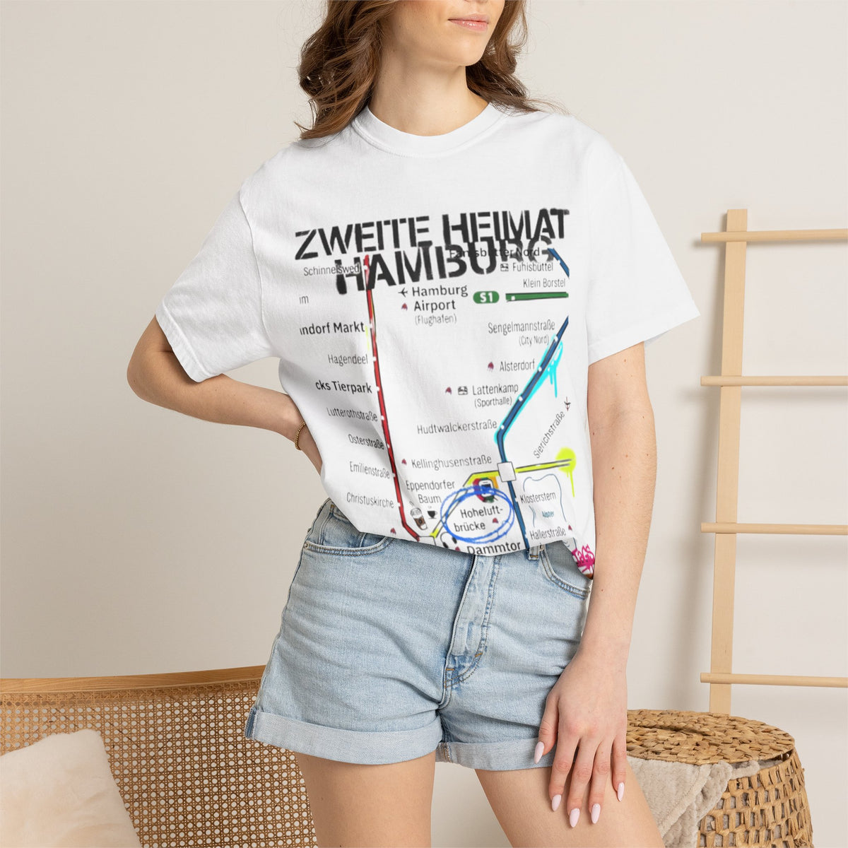 Hamburg Metro Map Tee – „Zweite Heimat Hamburg“
