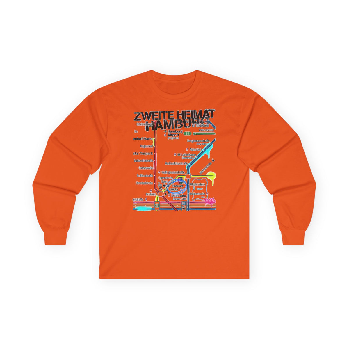 Hamburg Metro Map Tee – „Zweite Heimat Hamburg“