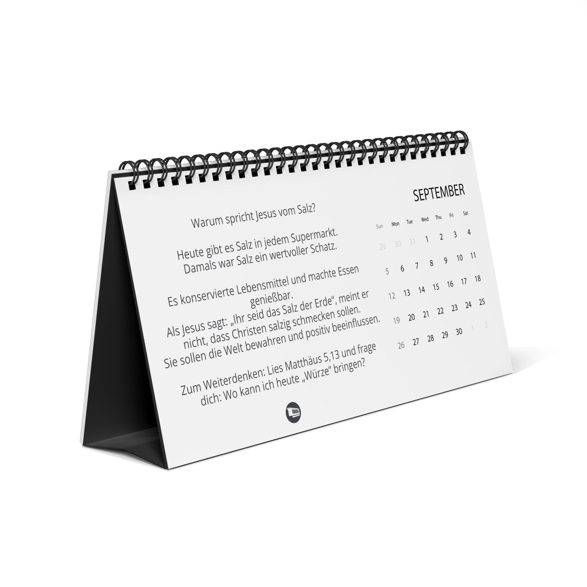 Bibelgeheimnisse entdecken – Tischkalender 2027 mit monatlichen Impulsandachten