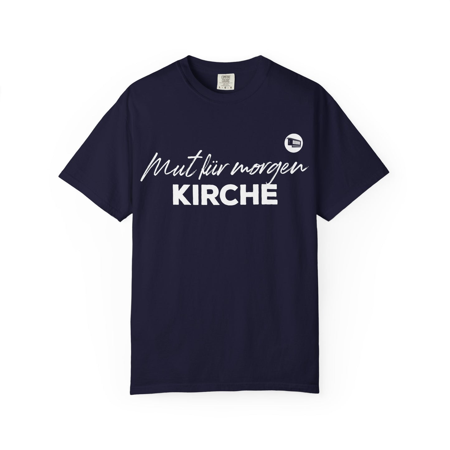 T-Shirt „Mut für morgen Kirche“ – christliches Statement-Shirt für Hoffnung und Gemeinschaft