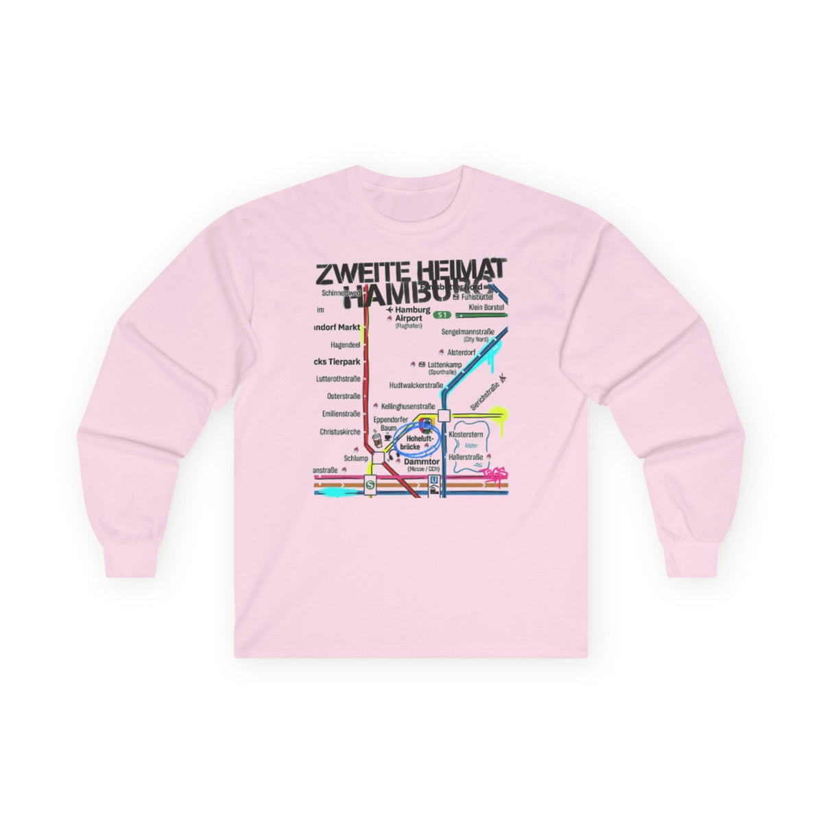 Hamburg Metro Map Tee – „Zweite Heimat Hamburg“