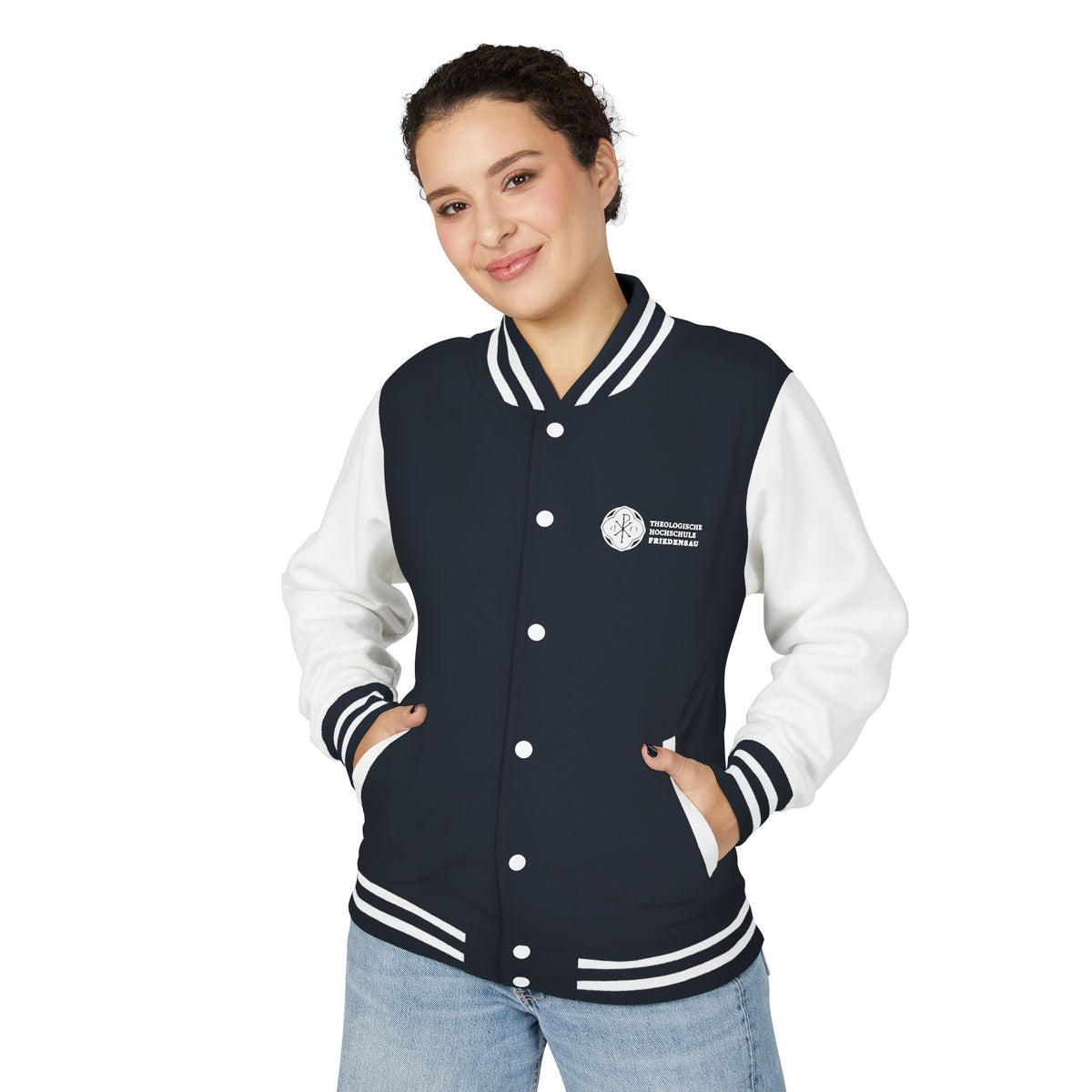 Letterman Jacket - Pink White Retro Varsity Style