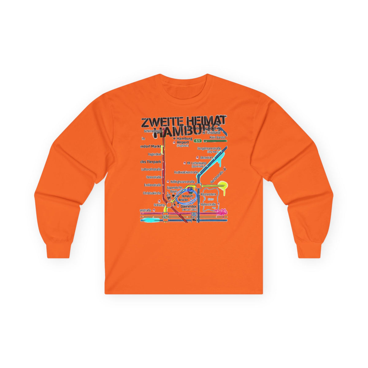 Hamburg Metro Map Tee – „Zweite Heimat Hamburg“