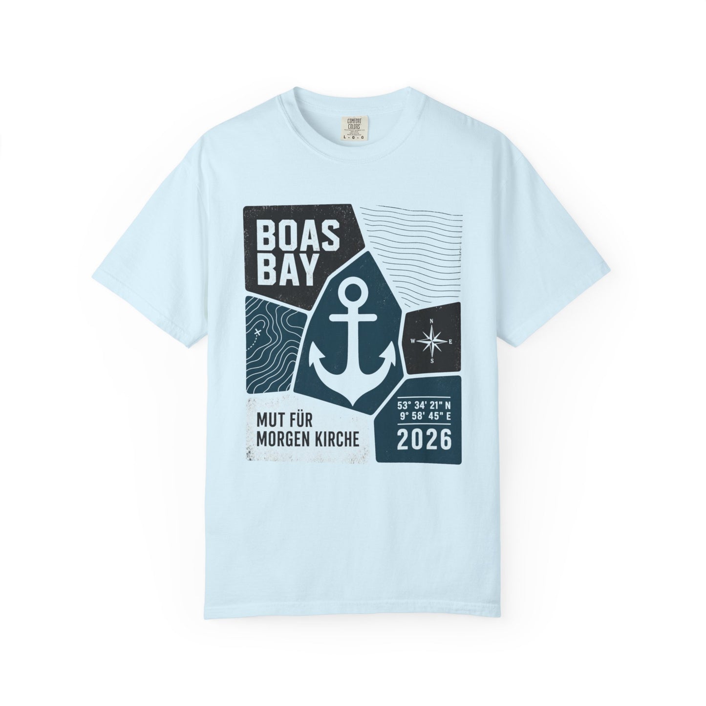 BoasBay T-Shirt „Mut für Morgen“ – Maritimes Anker Design