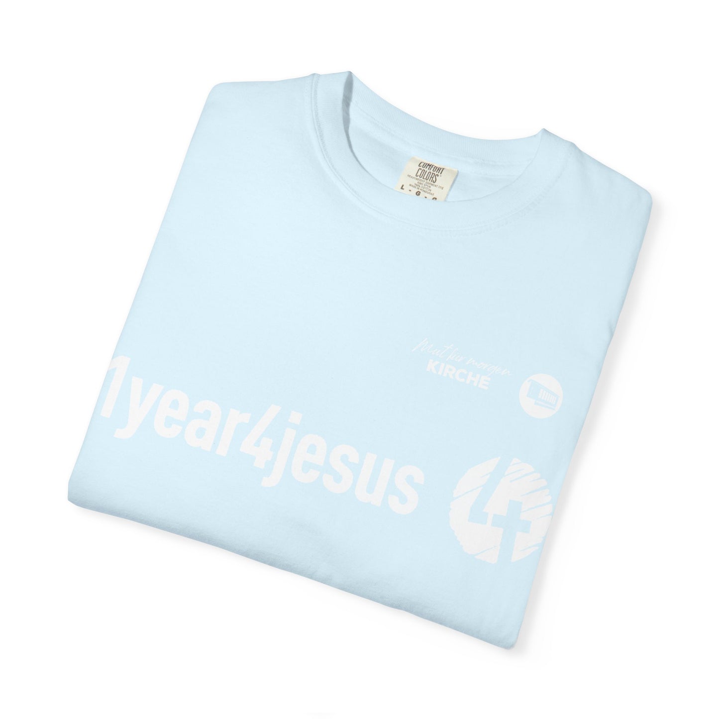 1year4jesus T-Shirt — Christian Faith Graphic Tee (Olive)