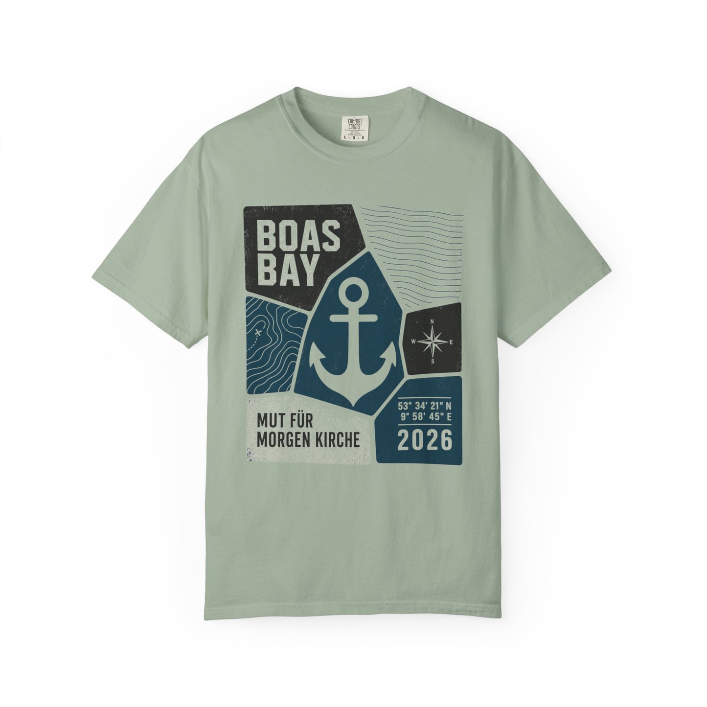 BoasBay T-Shirt „Mut für Morgen“ – Maritimes Anker Design