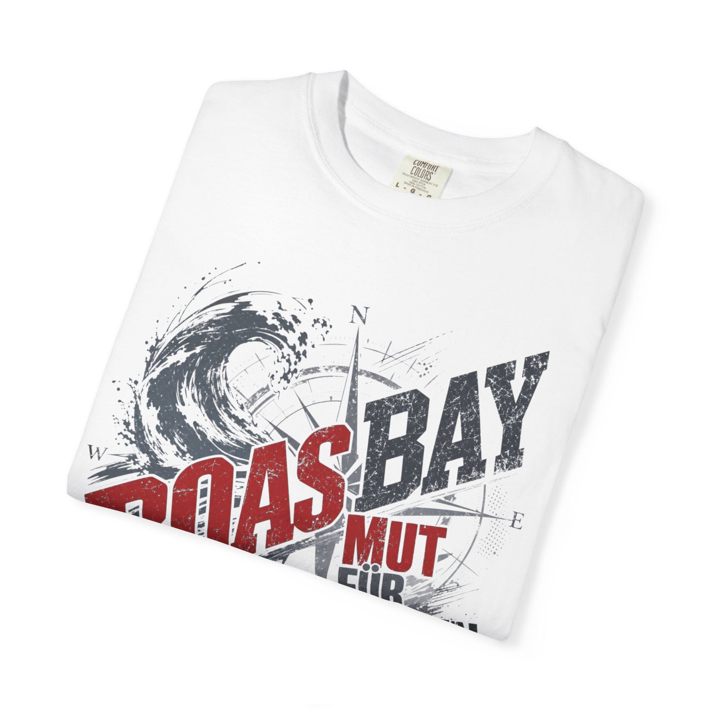 Boas Bay Nautical Graphic T-Shirt — "Mut Für Morgen" Anchor Design