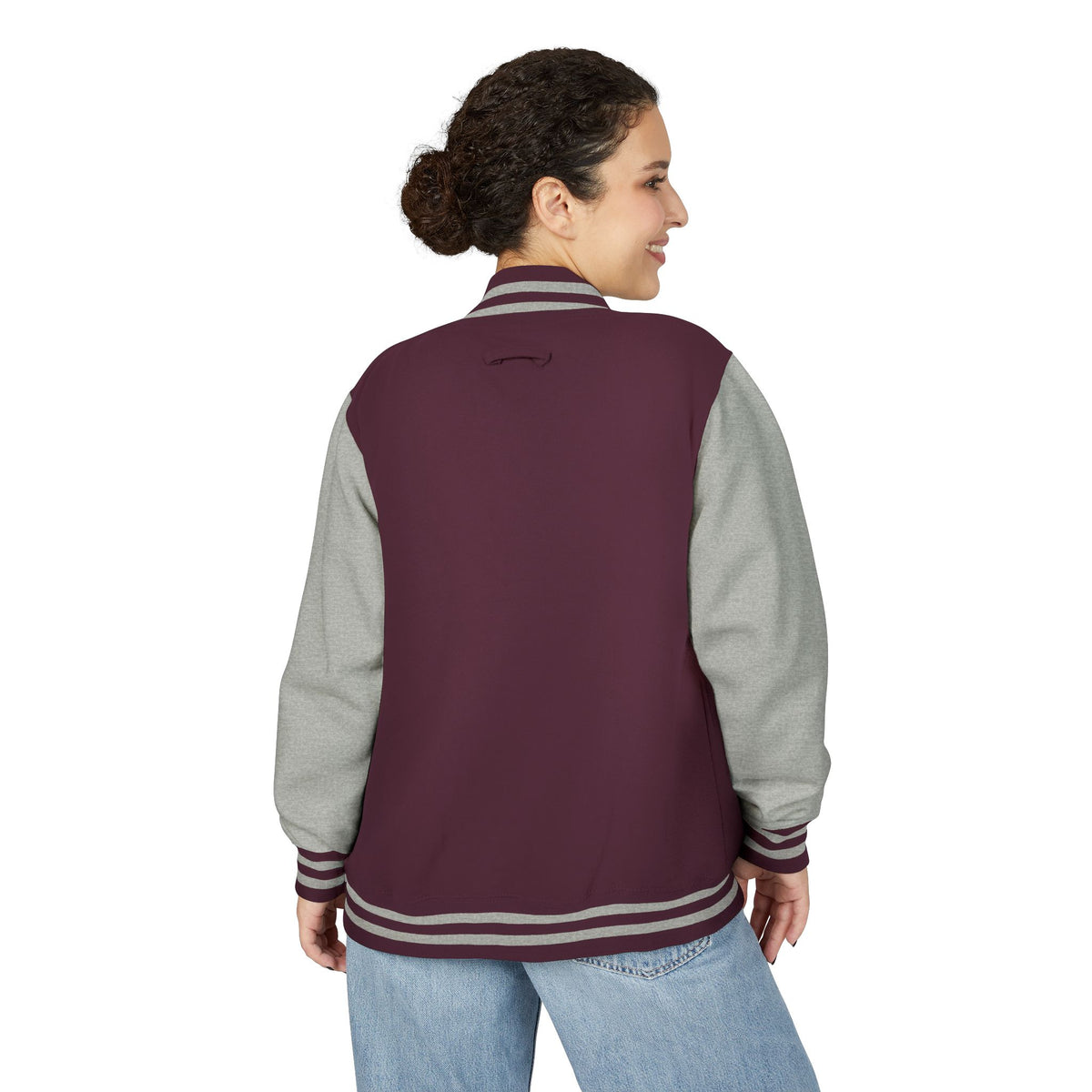 Letterman Jacket - Pink White Retro Varsity Style