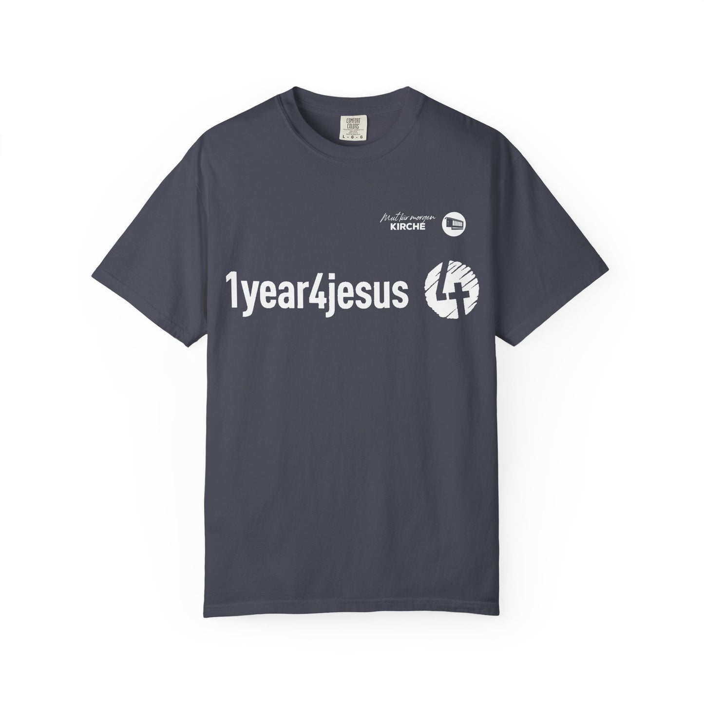 1year4jesus T-Shirt — Christian Faith Graphic Tee (Olive)