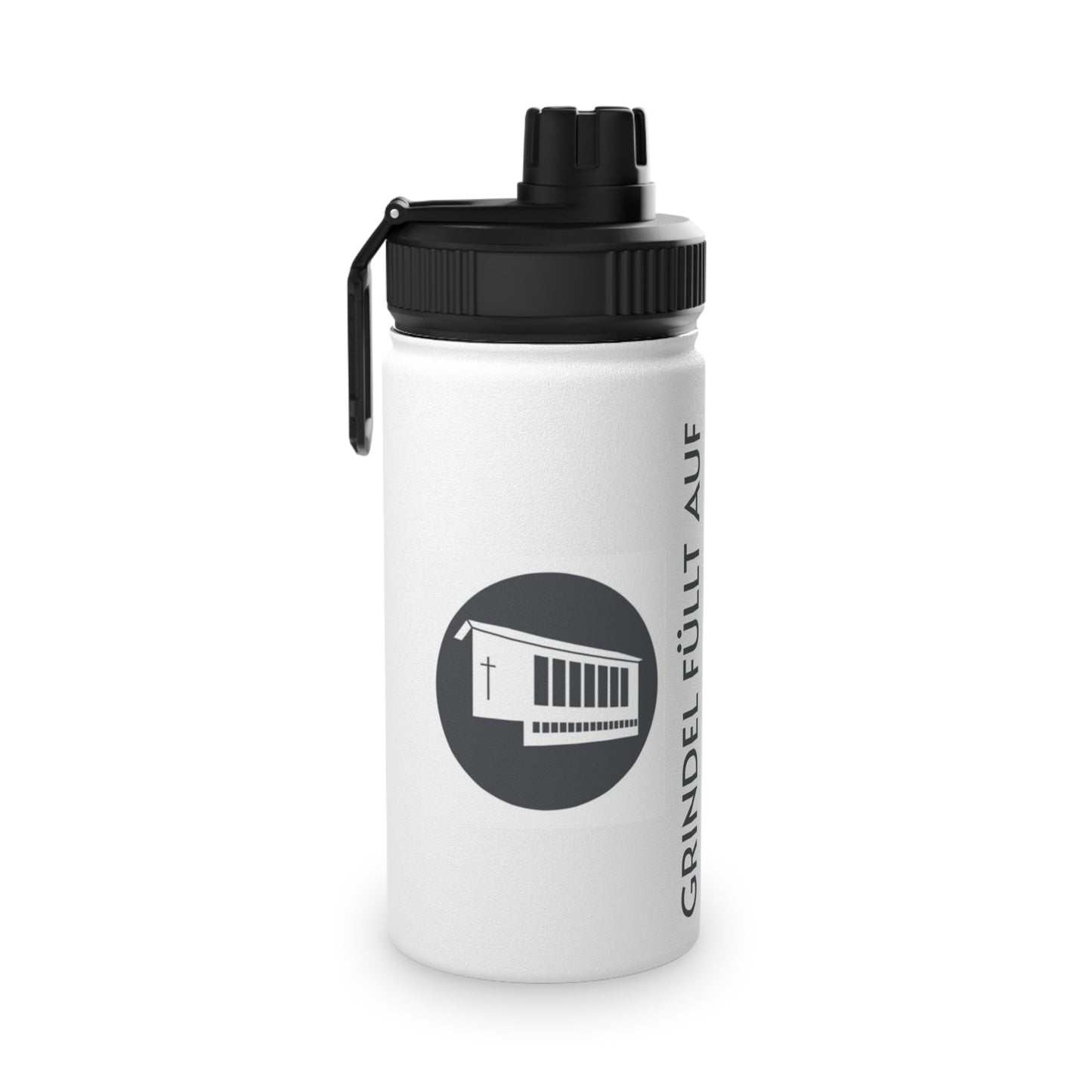Grindel-Trinkflasche „Grindel füllt auf“ – witzige Flasche für Gemeinde, Alltag und unterwegs