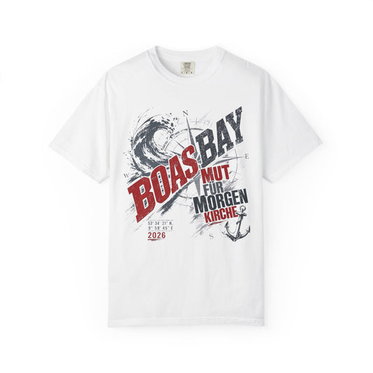 Boas Bay Nautical Graphic T-Shirt — "Mut Für Morgen" Anchor Design