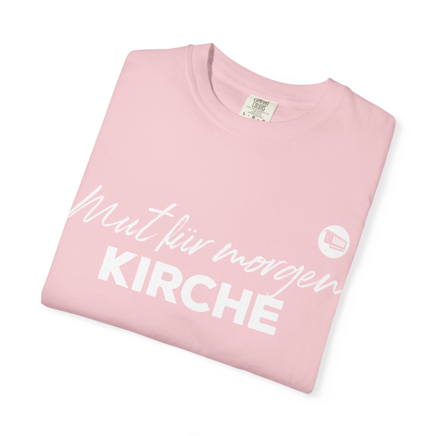 T-Shirt „Mut für morgen Kirche“ – christliches Statement-Shirt für Hoffnung und Gemeinschaft