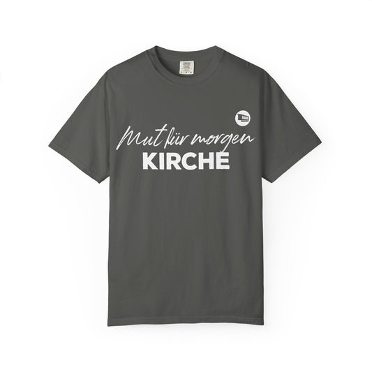 T-Shirt „Mut für morgen Kirche“ – christliches Statement-Shirt für Hoffnung und Gemeinschaft