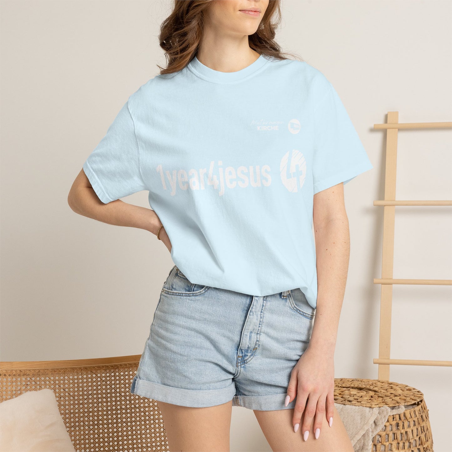 1year4jesus T-Shirt — Christian Faith Graphic Tee (Olive)