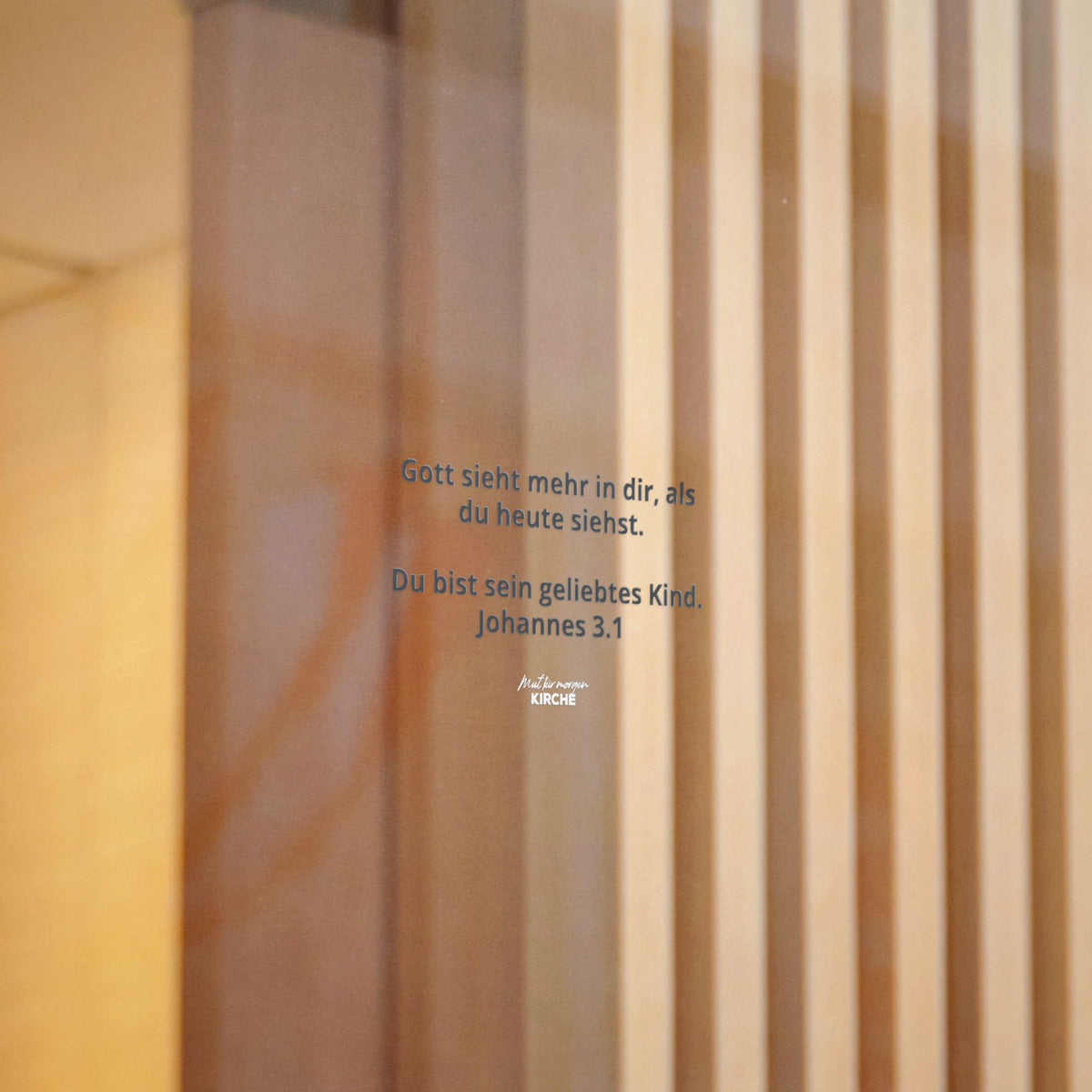 Spiegelaufkleber „Du bist wertvoll“ – Für zu Hause und unsere Gemeinden