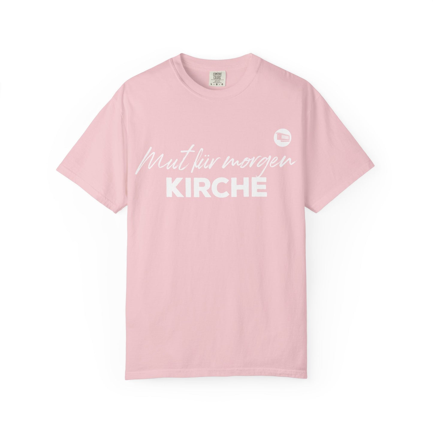 T-Shirt „Mut für morgen Kirche“ – christliches Statement-Shirt für Hoffnung und Gemeinschaft