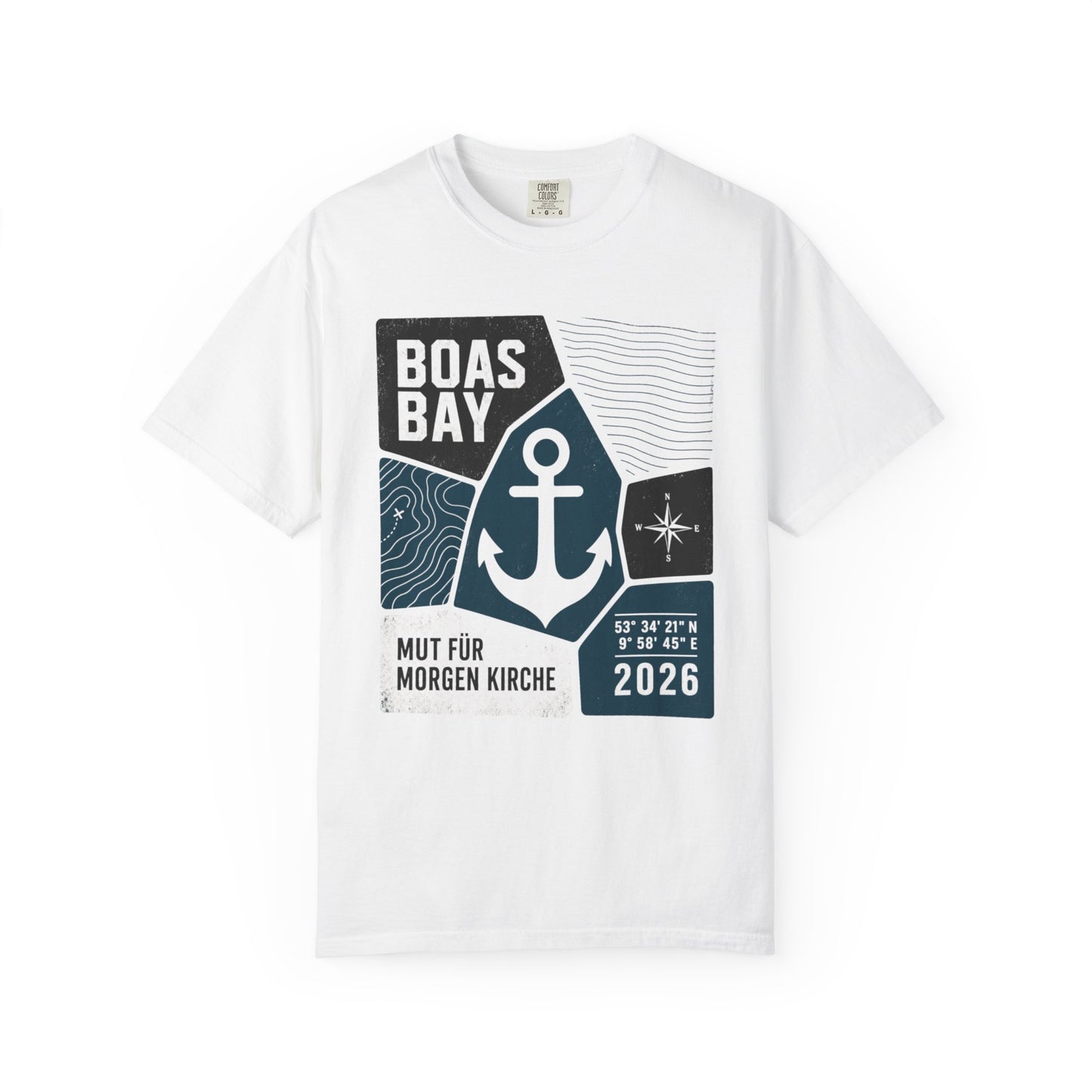 BoasBay T-Shirt „Mut für Morgen“ – Maritimes Anker Design