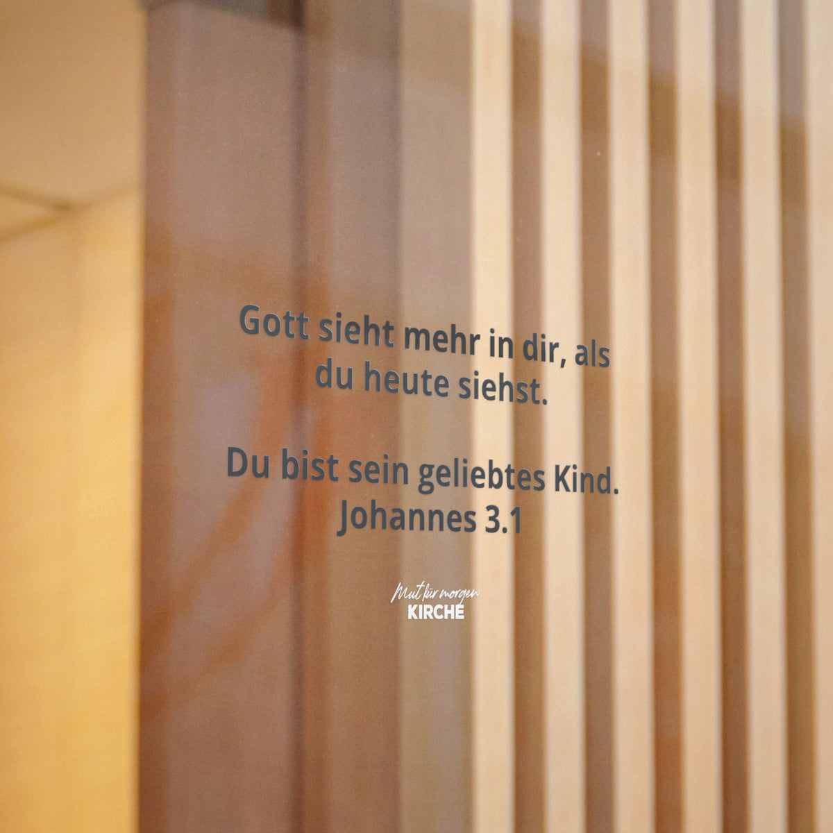 Spiegelaufkleber „Du bist wertvoll“ – Für zu Hause und unsere Gemeinden