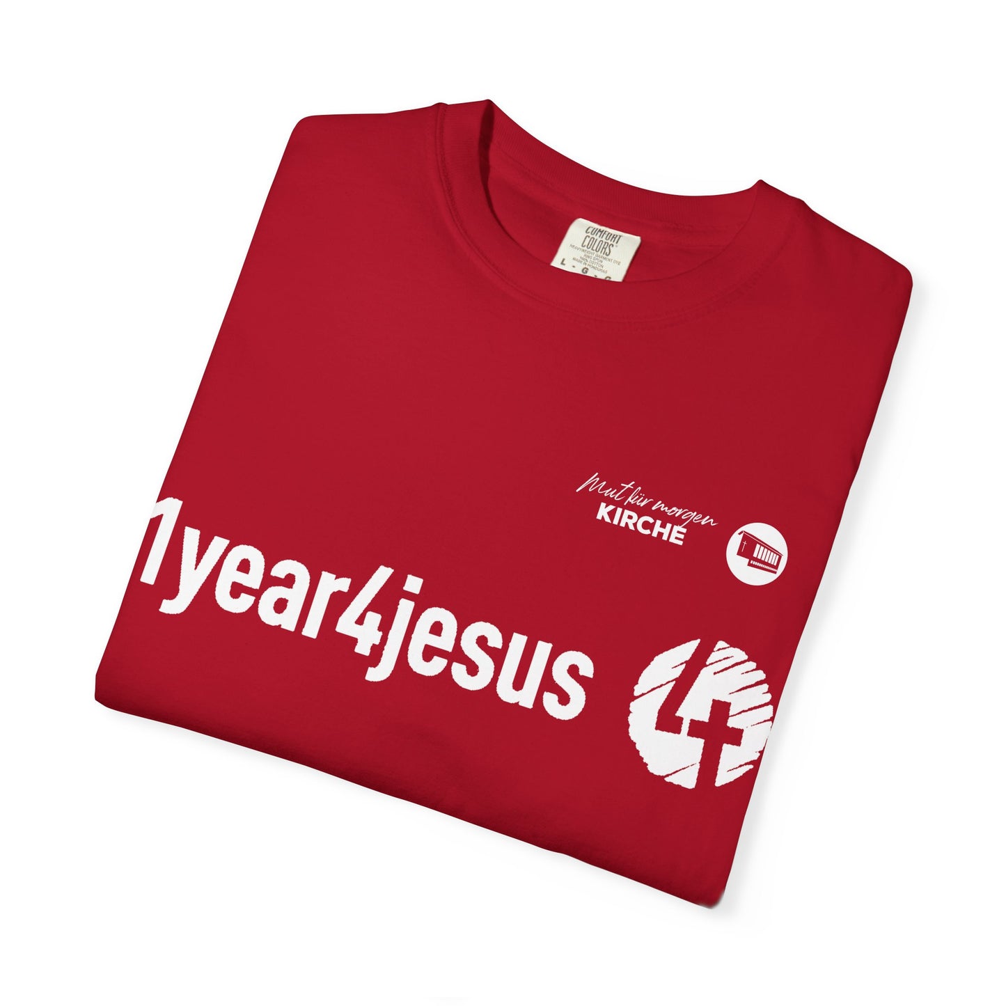 1year4jesus T-Shirt — Christian Faith Graphic Tee (Olive)