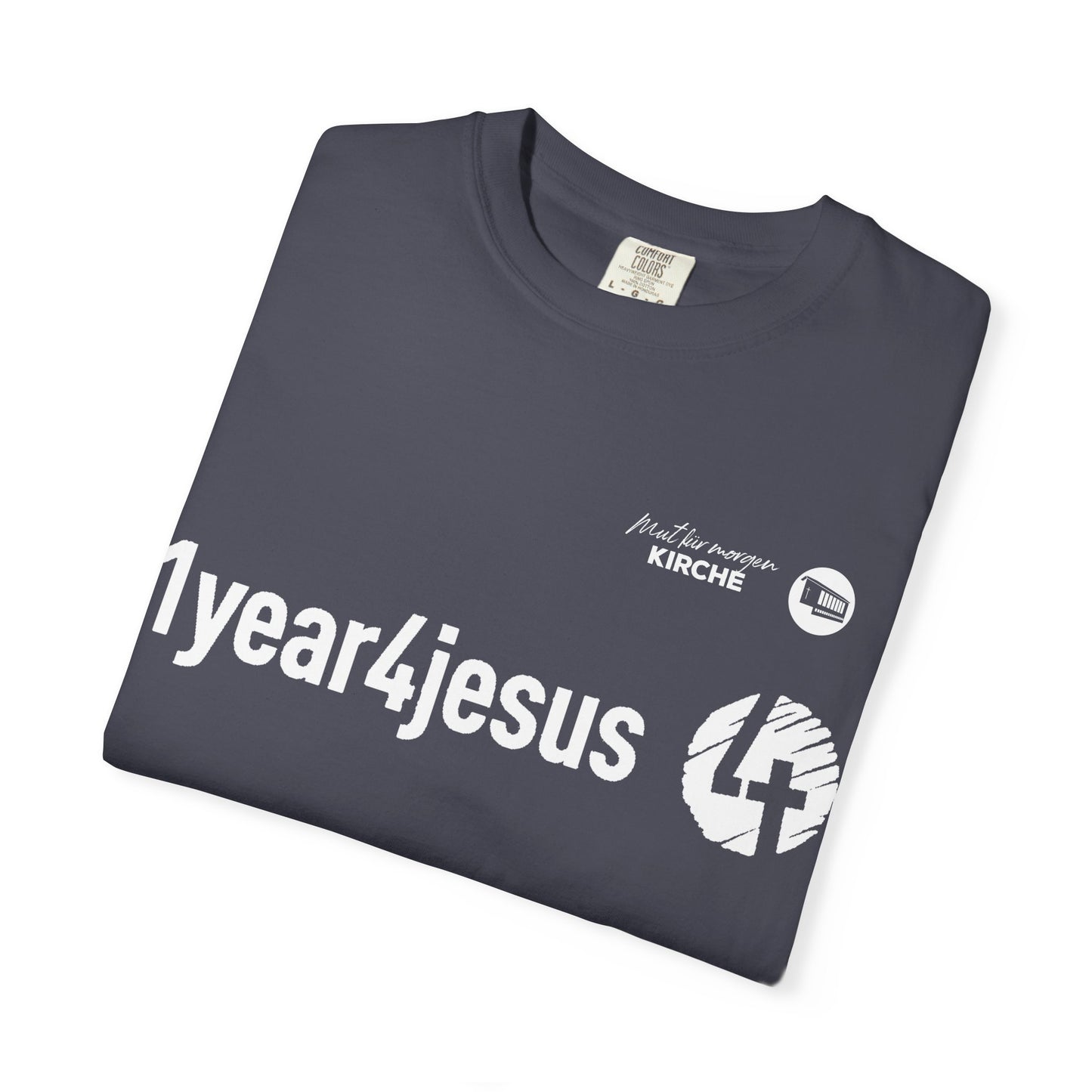 1year4jesus T-Shirt — Christian Faith Graphic Tee (Olive)