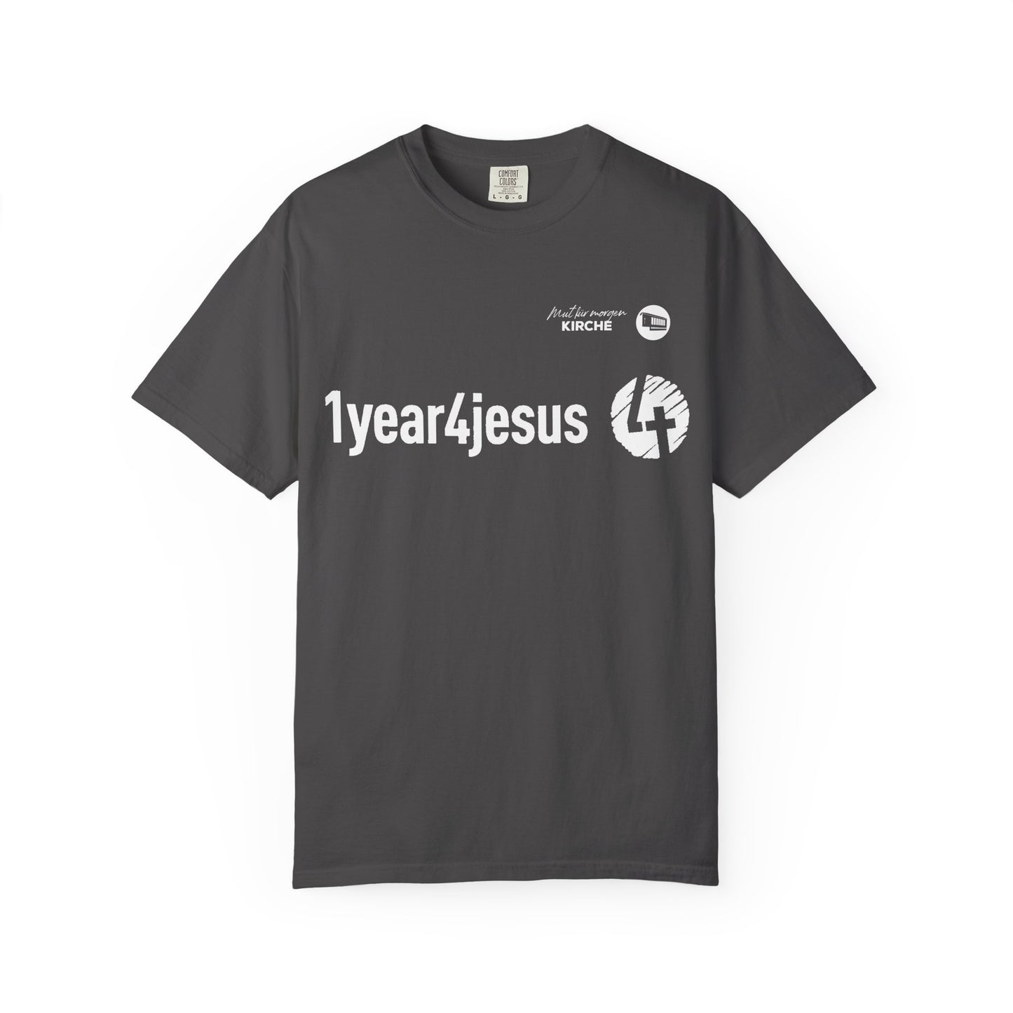 1year4jesus T-Shirt — Christian Faith Graphic Tee (Olive)