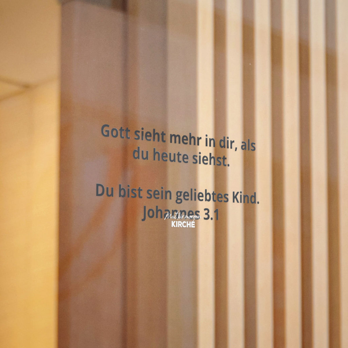 Spiegelaufkleber „Du bist wertvoll“ – Für zu Hause und unsere Gemeinden