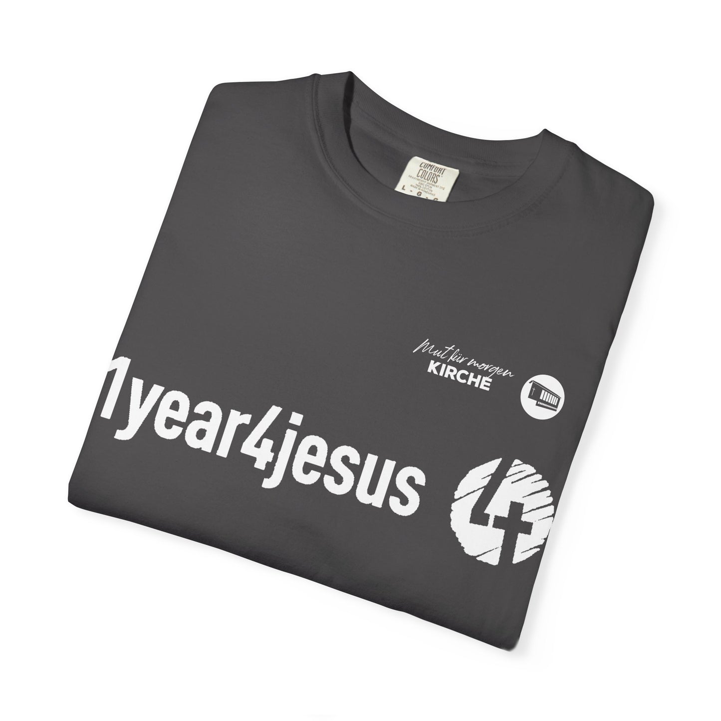 1year4jesus T-Shirt — Christian Faith Graphic Tee (Olive)