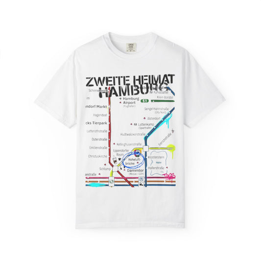 Hamburg Metro Map Tee – „Zweite Heimat Hamburg“
